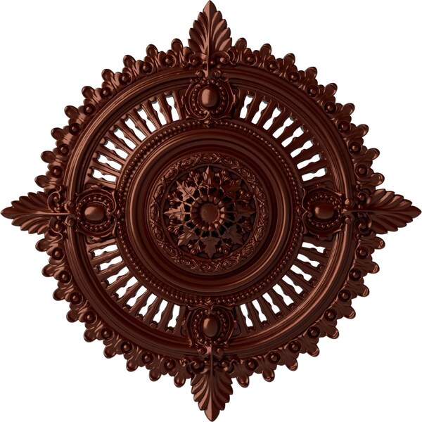 Ekena Millwork Haylynn Ceiling Medallion (Fits Canopies up to 1 1/4"), 29 1/8"OD x 1 1/4"ID x 4"P, Antique Copper CM29HYACS - main